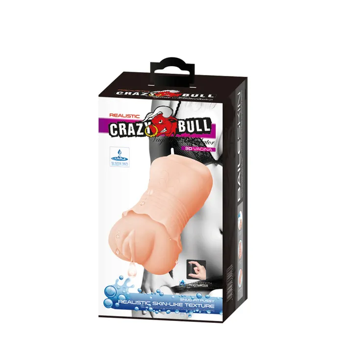 Pretty Love Male Sex Toys | Crazy Bull No Lube Masturbator Sleeve - Realistic Pussy Skin-Like Texture