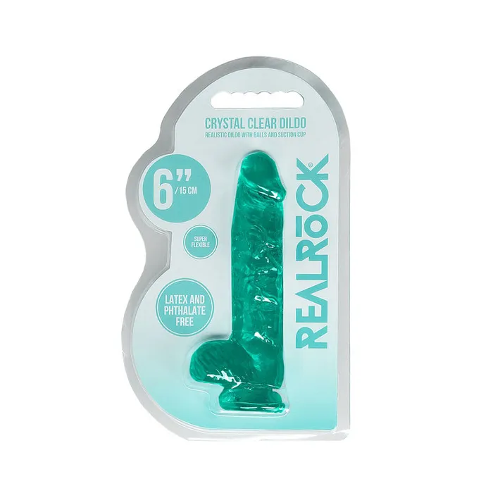 Shots Toys Female Sex Toys REALROCK 6 Realistic Dildo With Balls Turquoise 152 cm Dong Shots Toys Female Sex Toys REALROCK 6 Realistic Dildo With Balls Turquoise 152 cm Dong