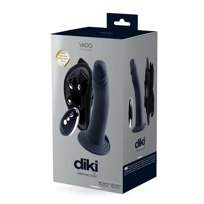 VeDO DIKI Rechargeable Vibrating StrapOn Assorted Colors VeDO Female Sex Toys VeDO DIKI Rechargeable Vibrating StrapOn Assorted Colors VeDO Female Sex Toys