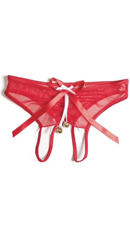 Mesh Gathered Back Crotchless Panty Coquette Female Sex Toys Mesh Gathered Back Crotchless Panty Coquette Female Sex Toys