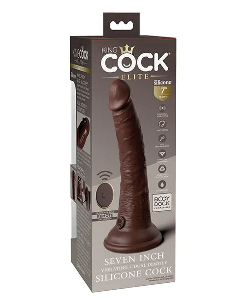 Pipedream Female Sex Toys King Cock Elite 7 Dual Density Vibrating Silicone Cock Wremote Pipedream Female Sex Toys King Cock Elite 7 Dual Density Vibrating Silicone Cock Wremote