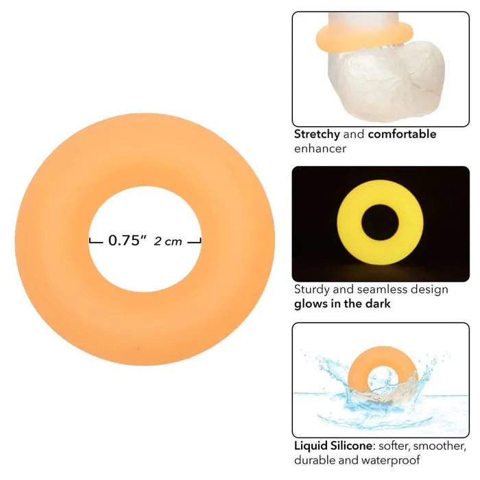Alpha GlowInTheDark Liquid Silicone Prolong Medium Ring Stretchy Durable California Exotic Novelties Female Sex Toys