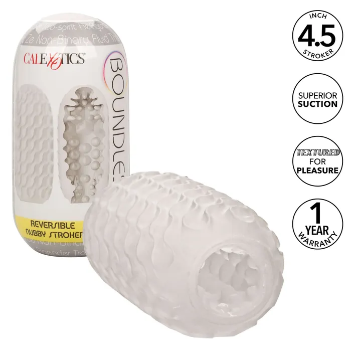 California Exotic Novelties Male Sex Toys California Exotic Novelties Boundless Reversible Nubby Stroker Realistic Masturbation Sleeve