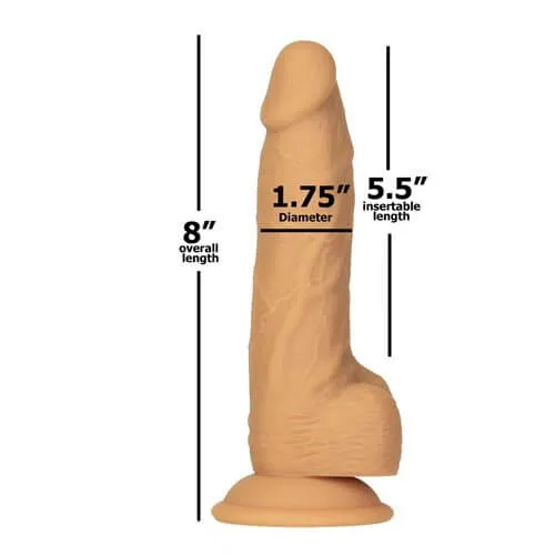 Dildos Naked Addiction 8 inches Rotating and Vibrating Dong Caramel BMS Enterprises