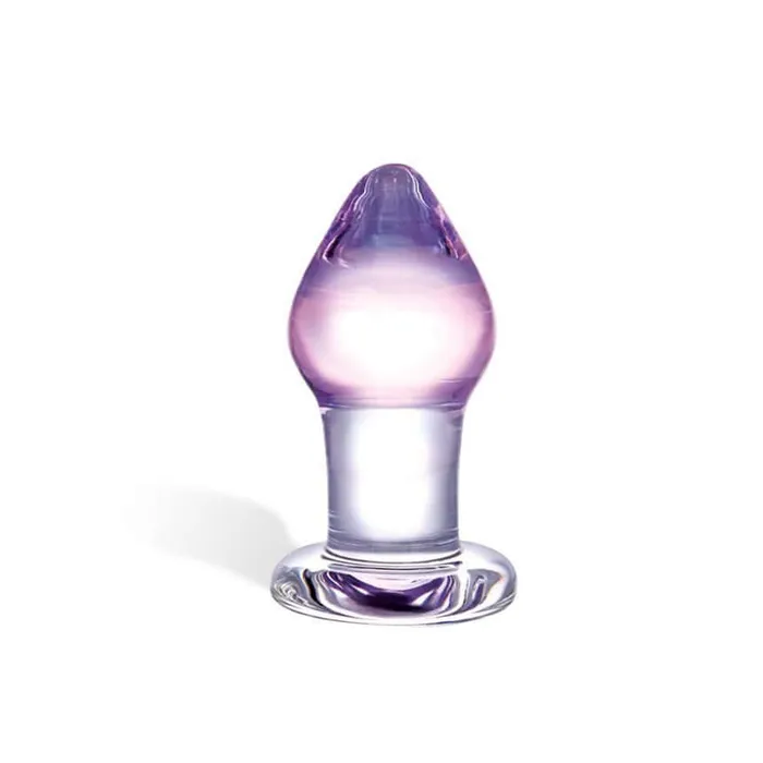 Glas Amethyst Butt Plug Hand Blown Glass for Sensational Anal Play Electric Hustler Lingerie Anal