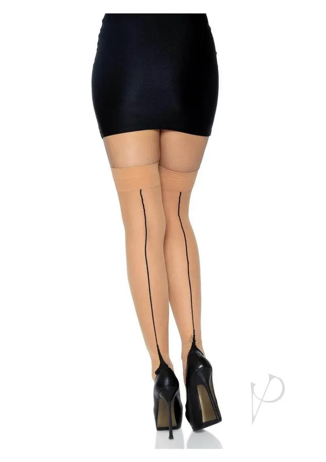 Leg Avenue Inc Female Sex Toys Elevate Your Style with Paris Thigh High Stockings in NudeBlack