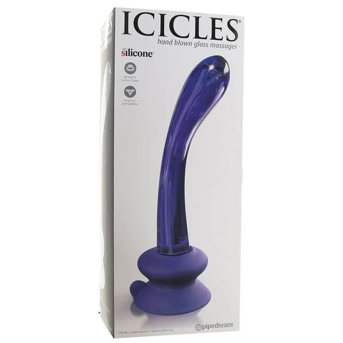 Pipedream Dildos Icicles No 89 Glass Dildo in Blue Pipedream Dildos Icicles No 89 Glass Dildo in Blue