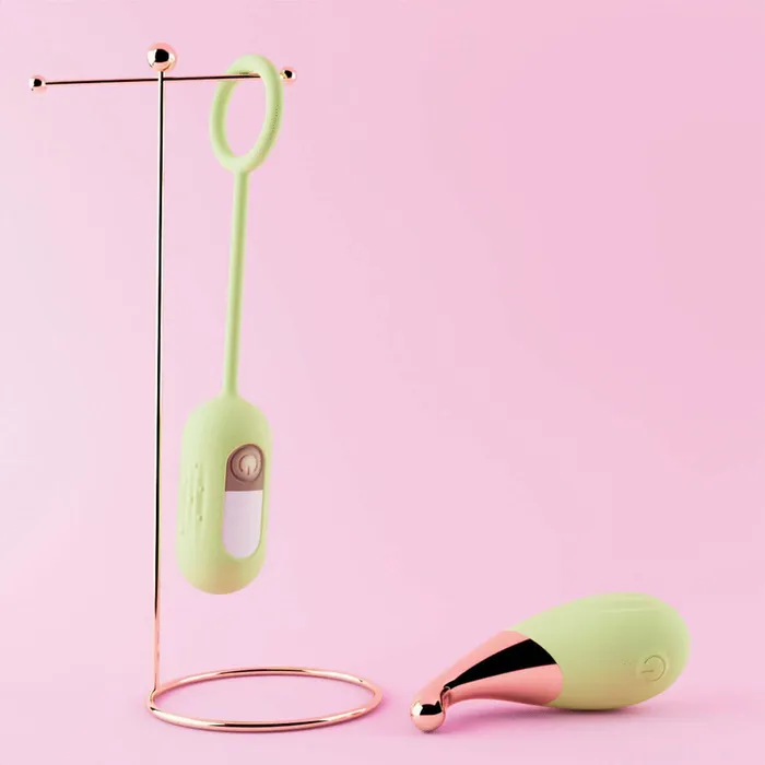 Play With Me Blooming Bliss Green Mini Vibrating Wand RemoteControl Egg Blush Novelties Female Sex Toys