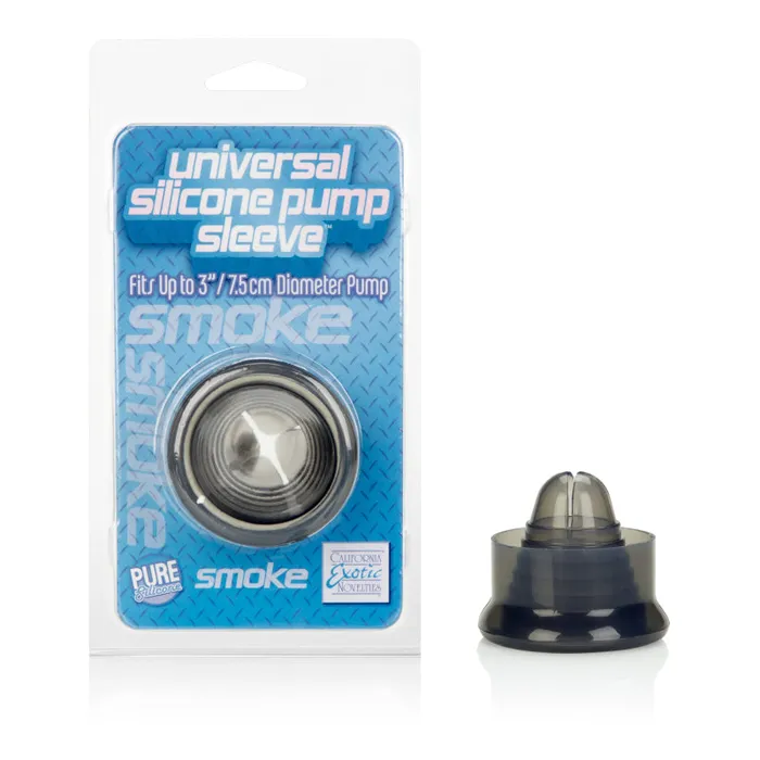 CalExotics Male Sex Toys Universal Silicone Pump Sleeve Smoke