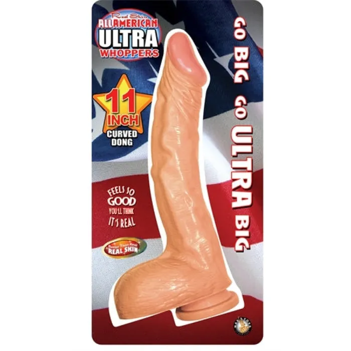 Dildos Nasstoys All American Ultra Whoppers 11Inch Curved Dong Flesh Dildos Nasstoys All American Ultra Whoppers 11Inch Curved Dong Flesh