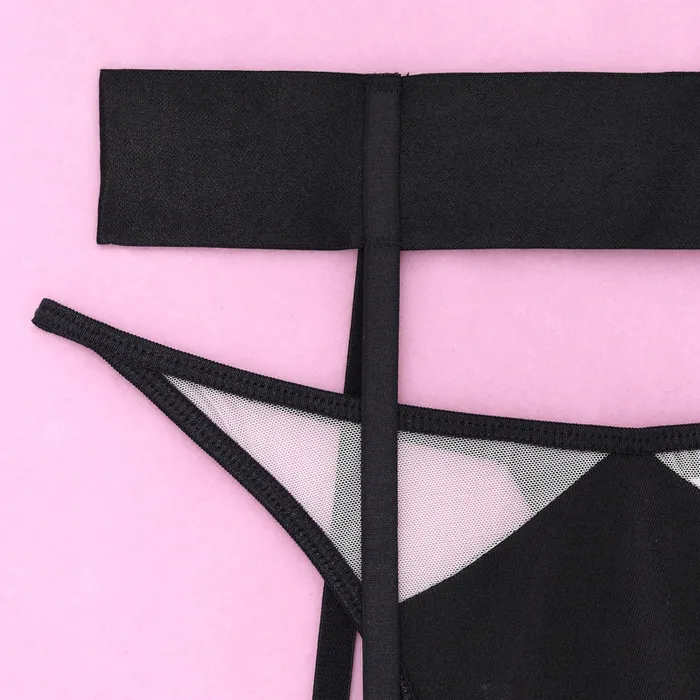 Female Sex Toys honeysx Ellolace Hollow Out Sensual Suspenders Bra Thongs Sexy Lingerie Set
