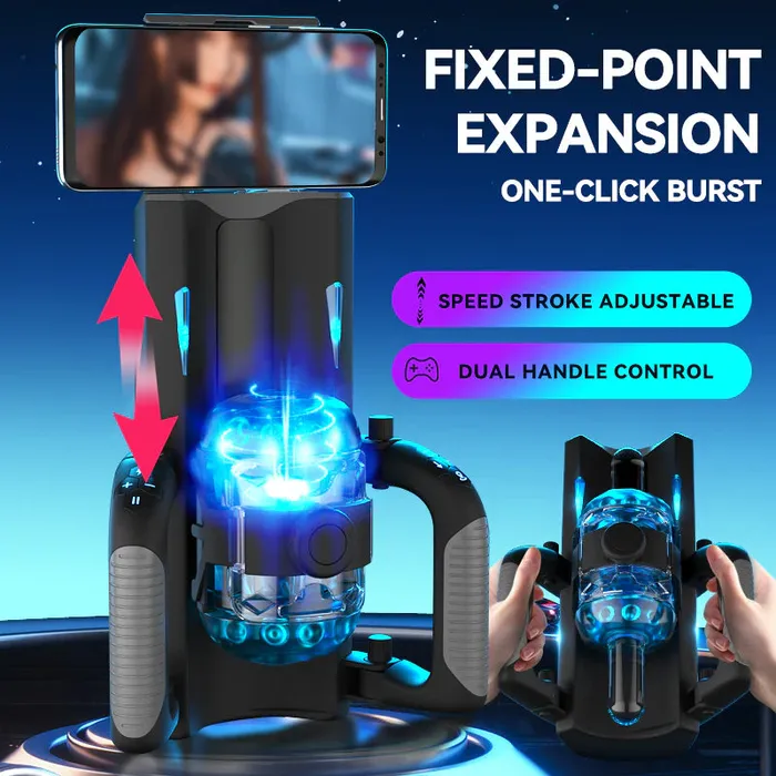 Male Sex Toys honeysx New Arrivals Masturbation cup Thrusting Cannon King Mini 6Segment Fixedpoint Telescopic Male Masturbator