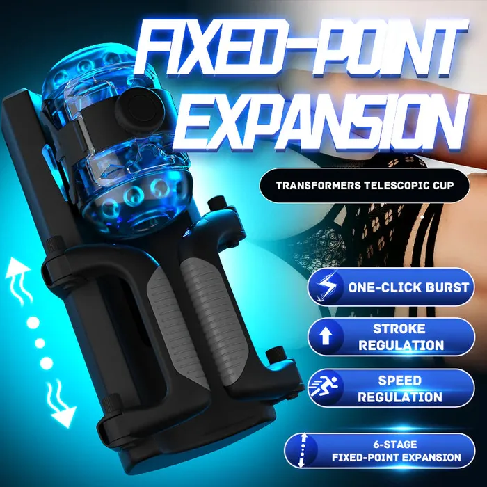 Male Sex Toys honeysx New Arrivals Masturbation cup Thrusting Cannon King Mini 6Segment Fixedpoint Telescopic Male Masturbator