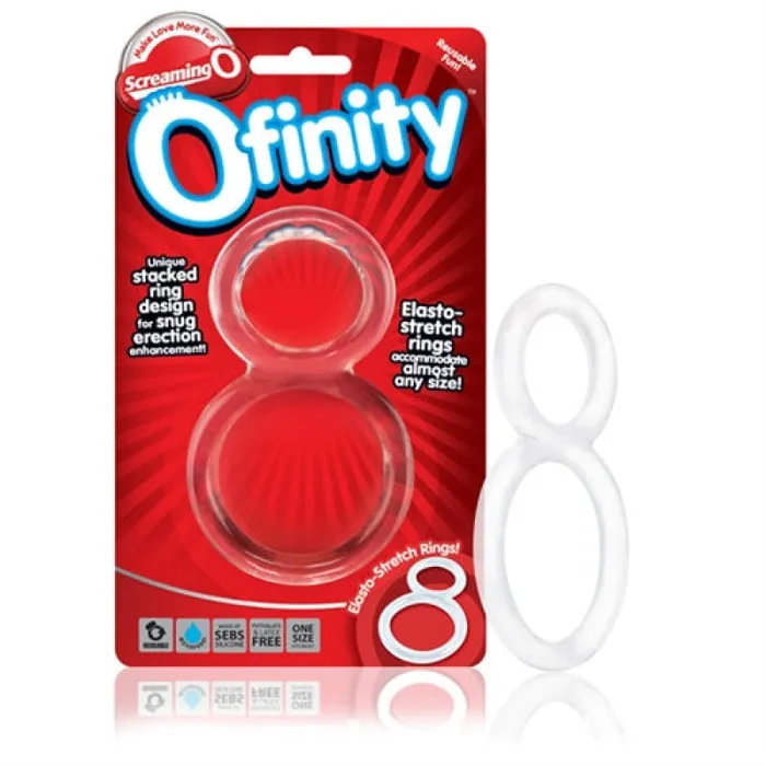 Ofinity Double Ring Clear Screaming O Dildos
