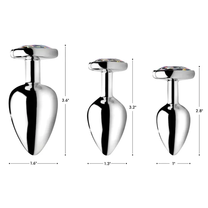 XR Brands Booty Sparks Anal Rainbow Prism Heart Anal Plug Large XR Brands Booty Sparks Anal Rainbow Prism Heart Anal Plug Large