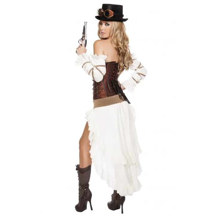 4576 7pc Sexy Steampunk Babe Roma Costume Inc Vibrators