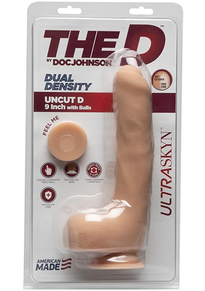 Female Sex Toys The D The D Uncut D Ultraskyn Dildo with Balls