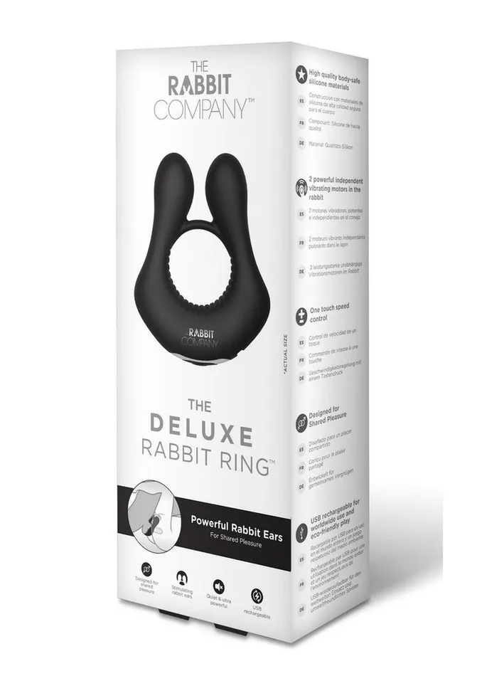 Female Sex Toys The Rabbit Company The Deluxe Rabbit Ring Rechargeable Silicone Couples Ring