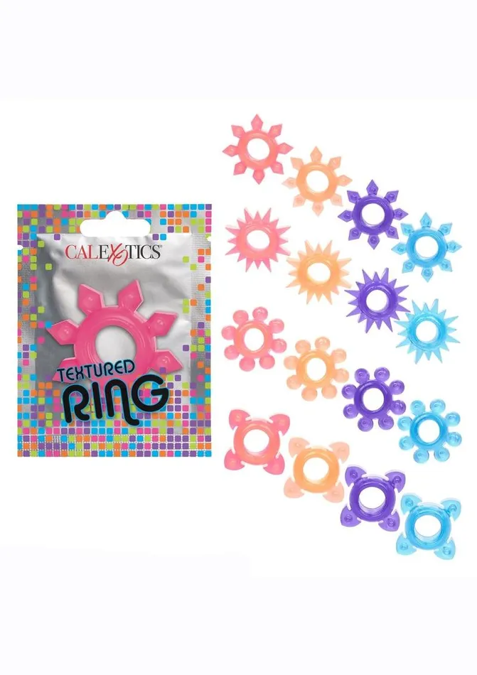 Fun Packs Male Sex Toys Foil Pack Textured Cock Ring