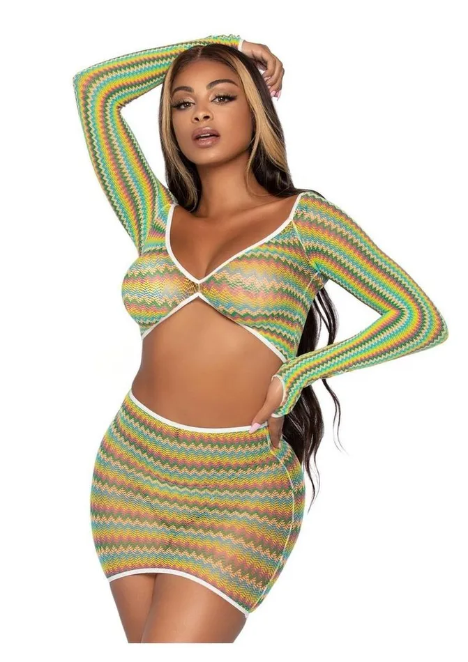 Leg Avenue Zig Zag Net Gauntlet Sleeve Crop Top and Mini Skirt Leg Avenue Male Sex Toys Leg Avenue Zig Zag Net Gauntlet Sleeve Crop Top and Mini Skirt Leg Avenue Male Sex Toys