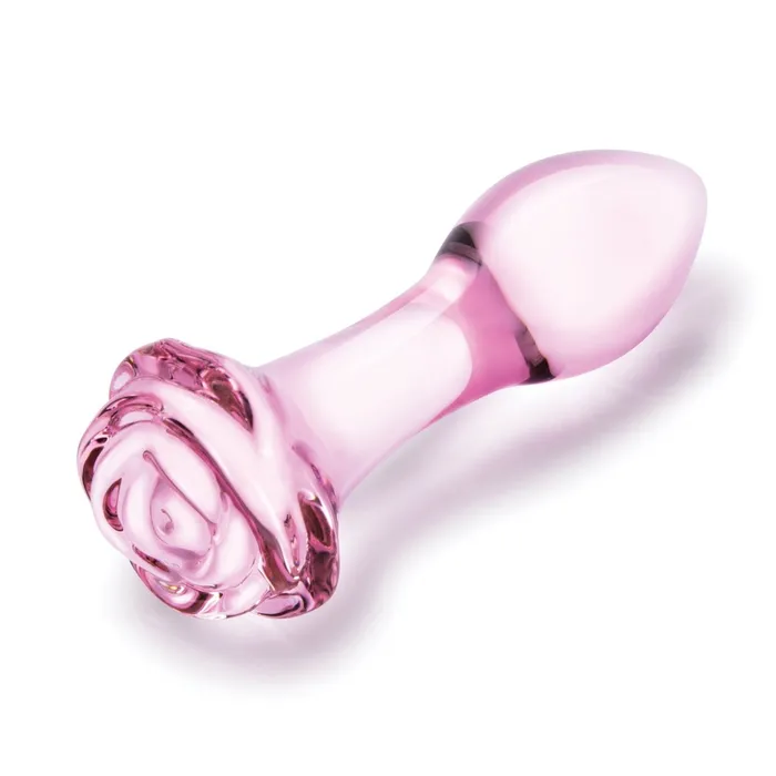 Anal Glas 3 Pc Rosebud Butt Plug Set Pink Anal Glas 3 Pc Rosebud Butt Plug Set Pink