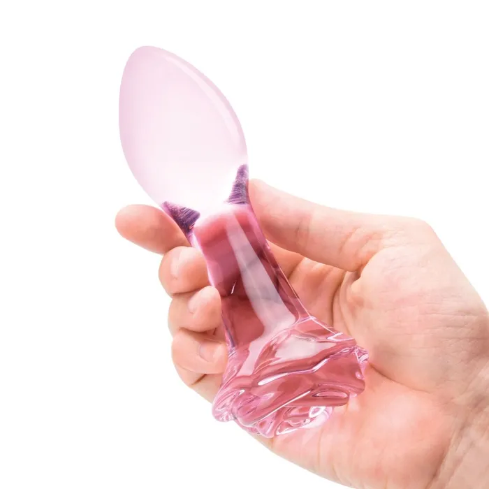 Anal Glas 3 Pc Rosebud Butt Plug Set Pink Anal Glas 3 Pc Rosebud Butt Plug Set Pink