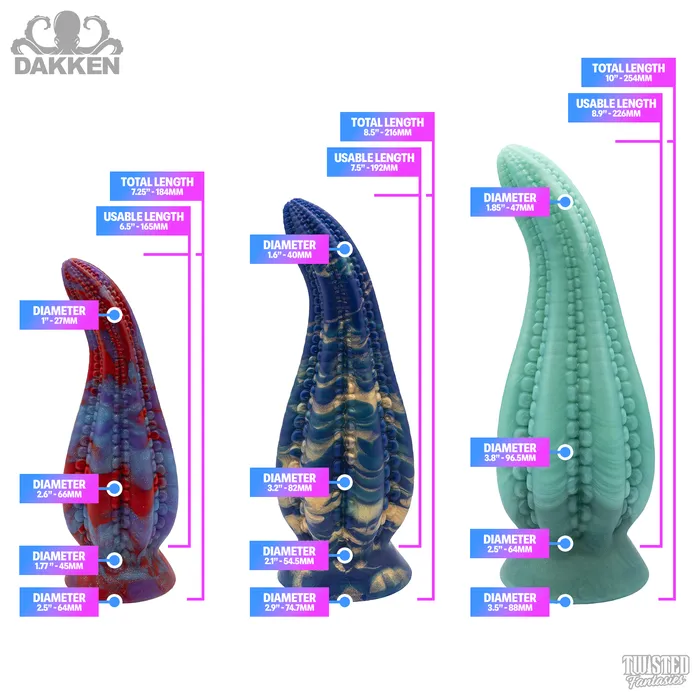 Custom DAKKEN the Tentacle Dildo Twisted Fantasies Dildos