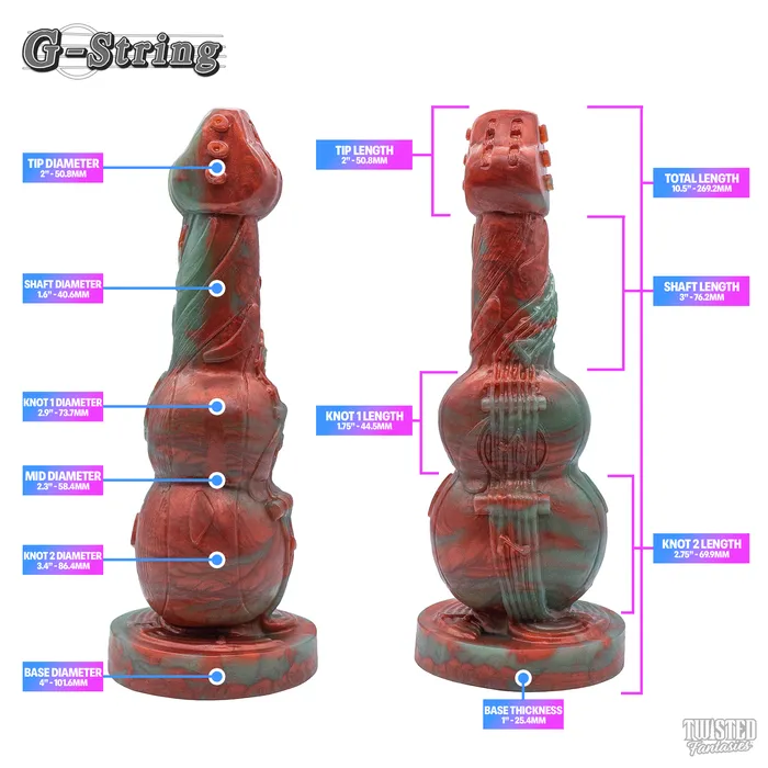 Dildos GString the Knotted Guitar Dildo Twisted Fantasies
