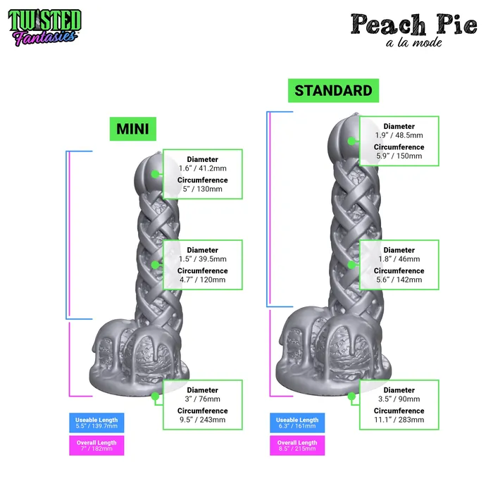 Female Sex Toys Twisted Fantasies Peach Pie A La Mode Dildo