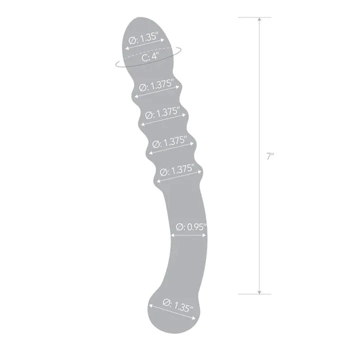 Glas Dildos Purple Rain Ribbed Dildo