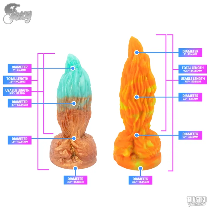 Twisted Fantasies Dildos Premade Foxy the Fox Fantasy Dildo Medium Suction Cup