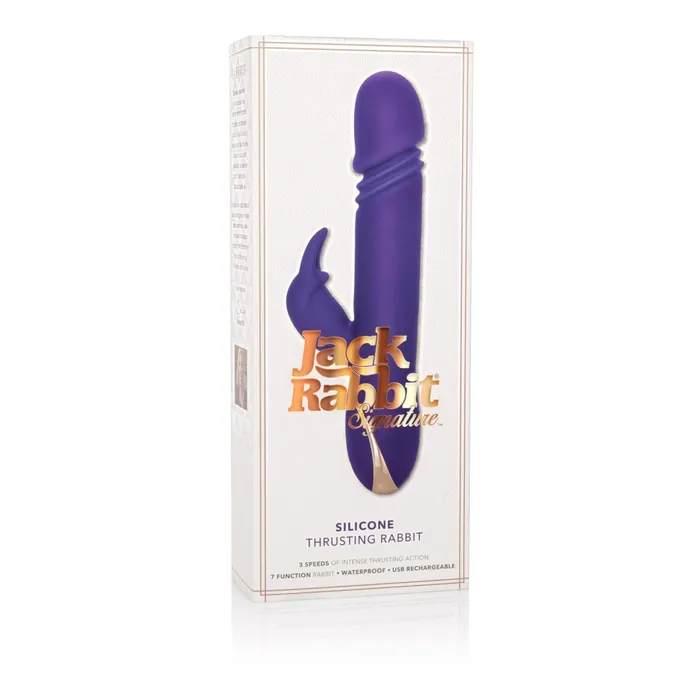 Vibrators Premium Jack Rabbit Silicone Thrusting Rabbit CalExotics Vibrators Premium Jack Rabbit Silicone Thrusting Rabbit CalExotics