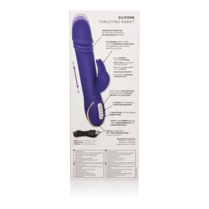 Vibrators Premium Jack Rabbit Silicone Thrusting Rabbit CalExotics Vibrators Premium Jack Rabbit Silicone Thrusting Rabbit CalExotics