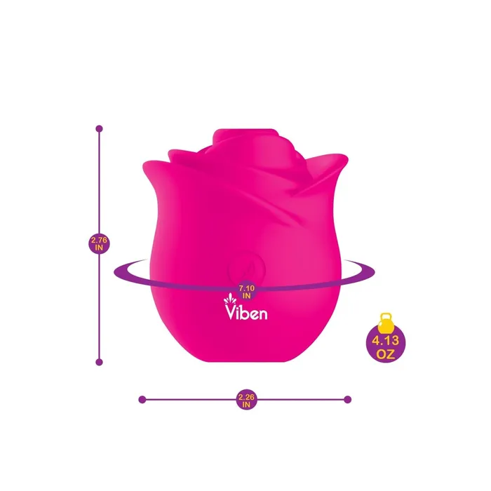 Zen Rose Hot Pink Handheld Rose Clitoral and Nipple Stimulator Viben Vibrators Zen Rose Hot Pink Handheld Rose Clitoral and Nipple Stimulator Viben Vibrators