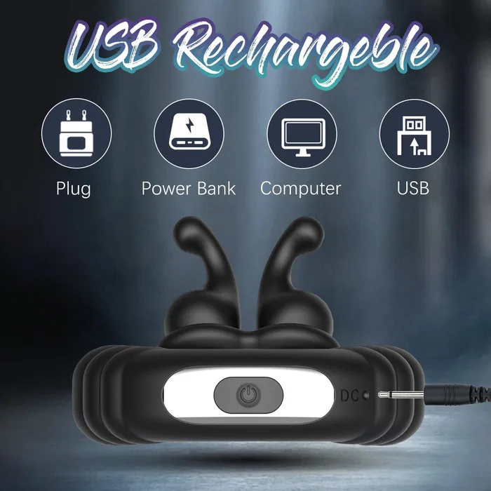 ABELE 2 Motors Perineum Penis Ring with Vibration Sohimi Male Sex Toys