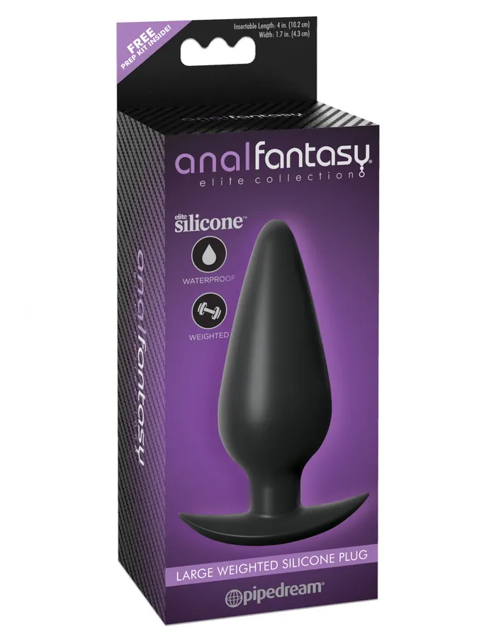 Anal Anal Fantasy Elite Collection Large Weighted Silicone Plug by Pipedream