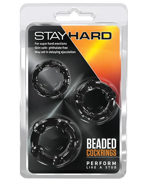 Blush Blush Stay Hard Beaded Cock Rings 3 Pack Dildos