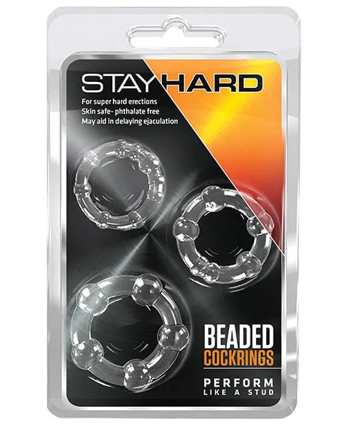 Blush Blush Stay Hard Beaded Cock Rings 3 Pack Dildos Blush Blush Stay Hard Beaded Cock Rings 3 Pack Dildos