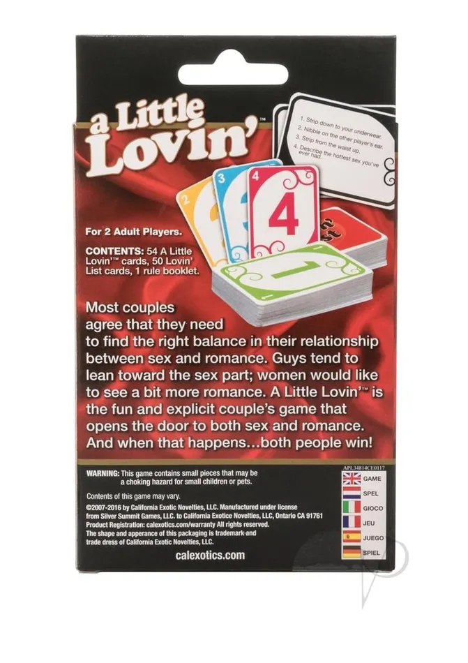 CalExotics Games A Little Lovin Game
