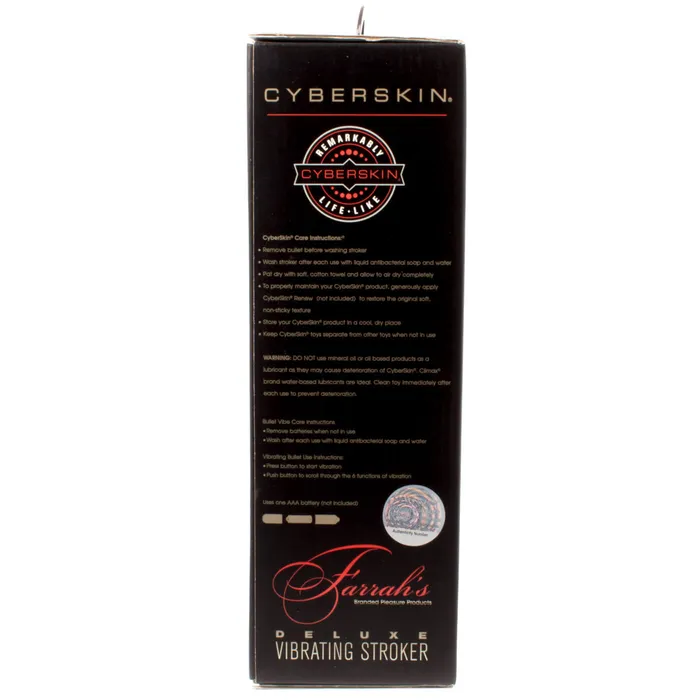 Cyberskin Celebrity Farrahs 6 Function Deluxe Vibrating Realistic Vagina Stroker Topco Male Sex Toys