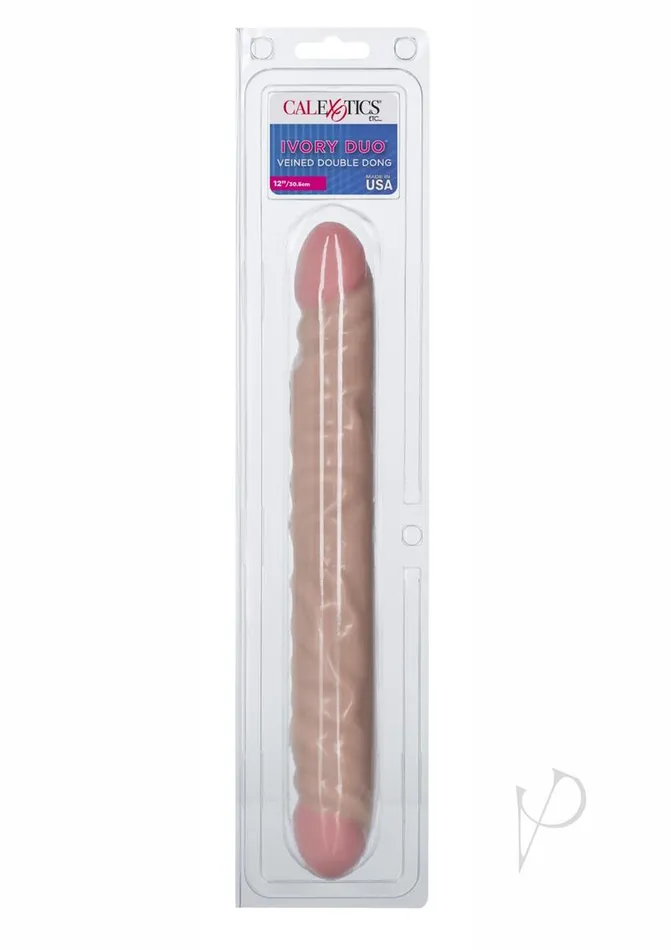 Dildos Lifelike Dongs Ivory Duo 12veined Dbl Dong