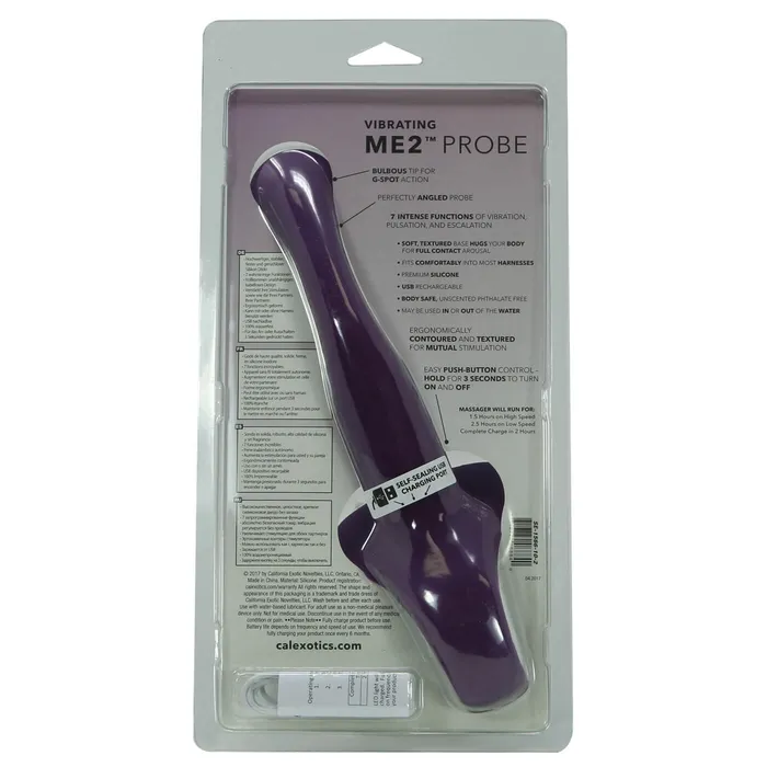 Female Sex Toys California Exotics Vibrating Me2 Probe 7 Functions USB Rechargeable Waterproof Vibrating Strap On