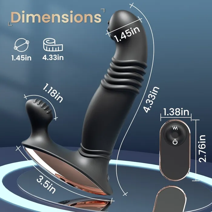 Female Sex Toys Sohimi Remote Control Gspot Thrusting Vibrating Anal Vibrator Dildo