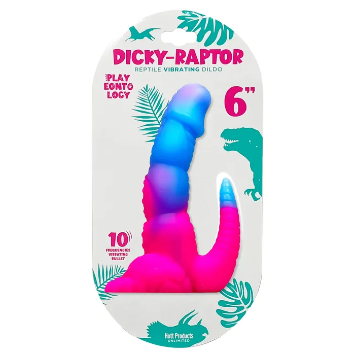 HOTT PRODUCTS UNLIMITED Vibrators 6 DICKY RAPTOR VIBRATING DILDO