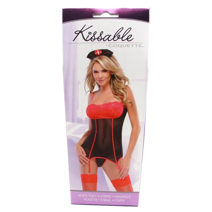 Kissable Black Nurse Lingerie Set Coquette Lingerie Anal