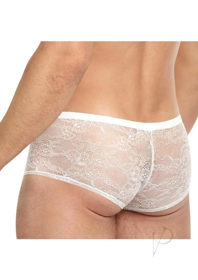 Lace King Vibrators Lace King Lace Trunks Ml Wht