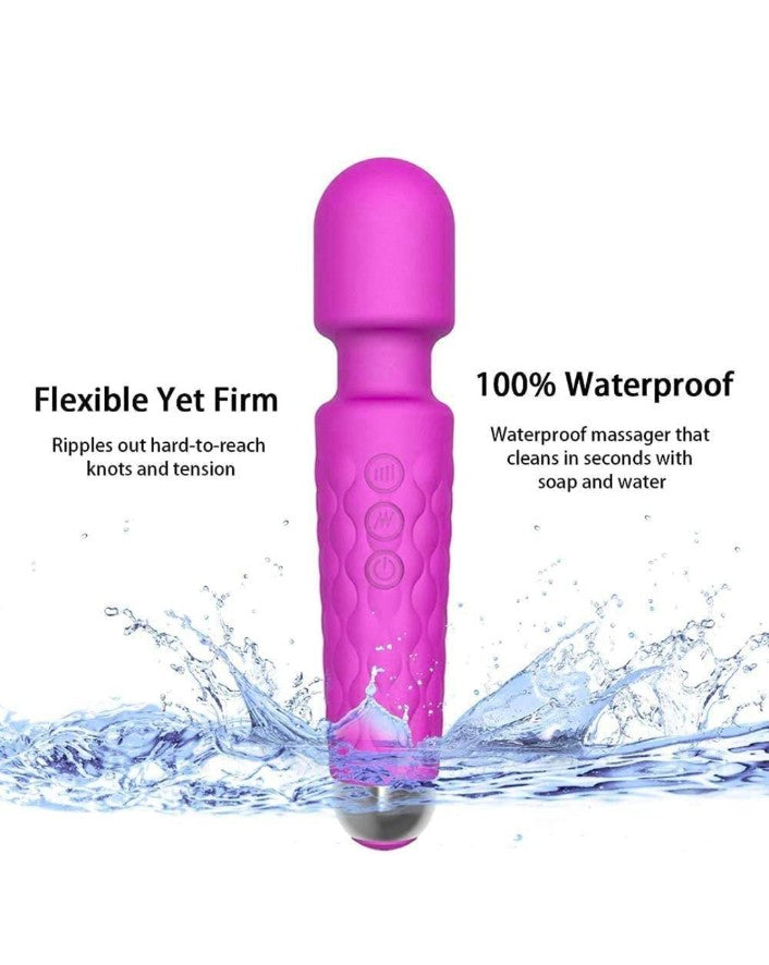 Full Body Massager for Women & Men, Rechargeable Wireless Massager Machine for Handheld Massager with Medical Grade Silicone, 8 Speeds, 20 Modes